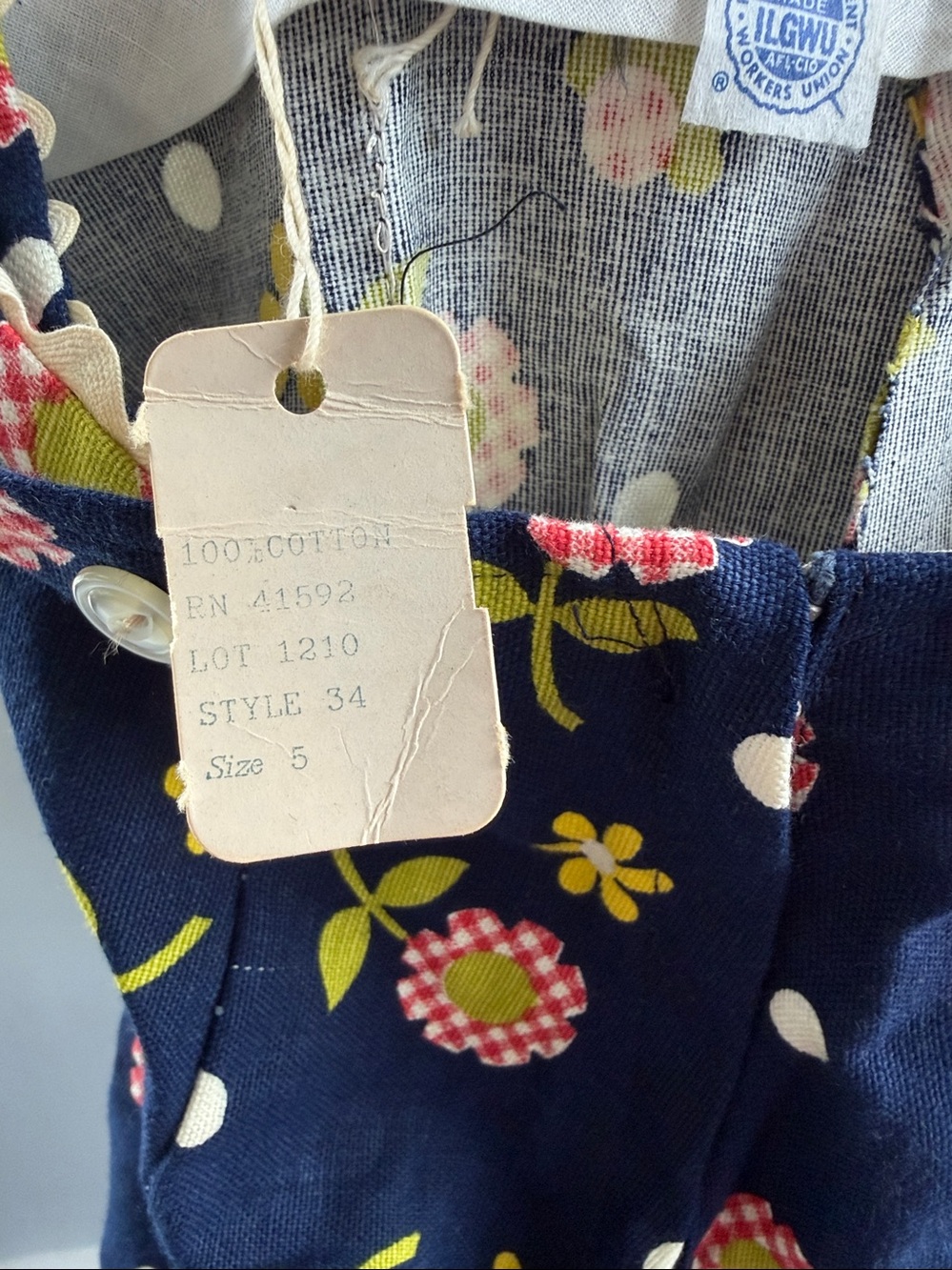 Cottagecore, Retro-Vintage, 70s Boho, sunflower polka dot overalls - Picture 10 of 15